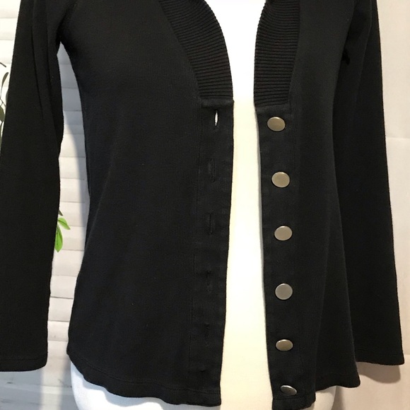 Black Button up Cardigan - Picture 3 of 6